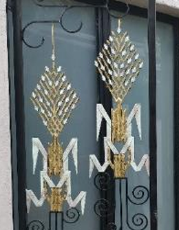 Wrought iron and cast-iron art-deco windows