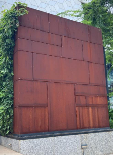 Jio World Drive Mall,  Main Entry Corten Steel cladding wall